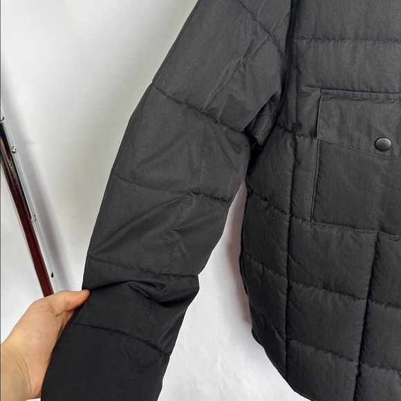 George Men’s Black Quilted Puffer Jacket Snap Button Size M - Picture 7 of 8